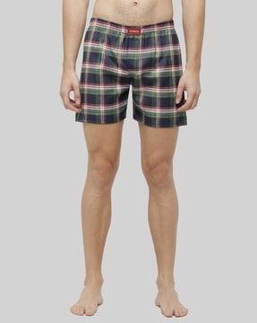 plaid checked boxers