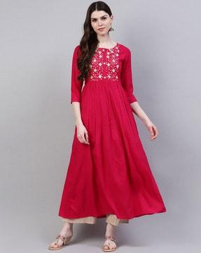 embellished flared kurta