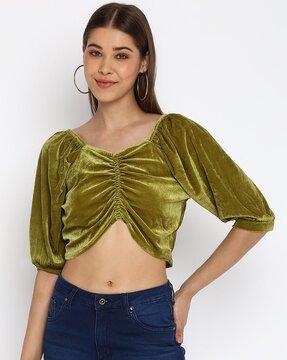 ruched crop top