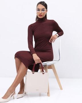 ribbed bodycon dress