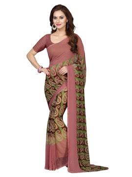 floral traditional saree