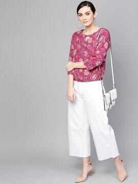 floral blouson top