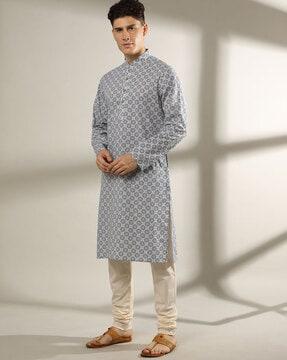 printed straight kurta