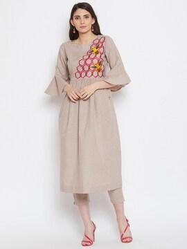 solid kurta set