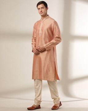 patterned straight kurta