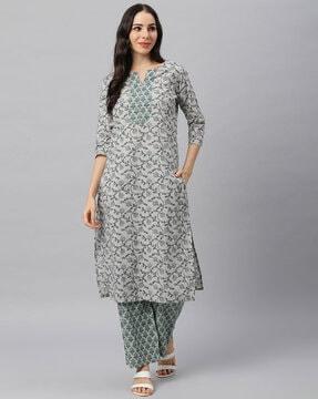 printed  kurta set