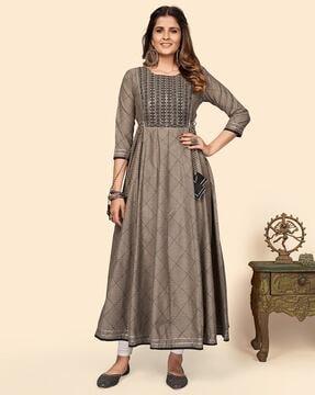 abstract anarkali kurta