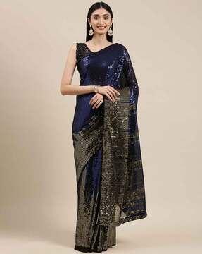 embellished georgette saree