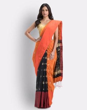 printed handwoven saree