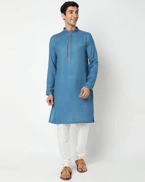 embroidered long kurta