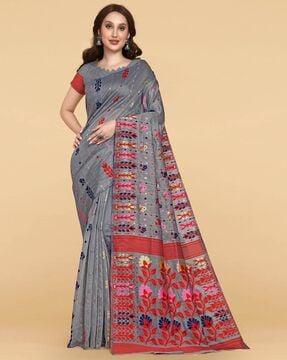 floral pattern saree