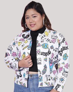 graphic print jacket