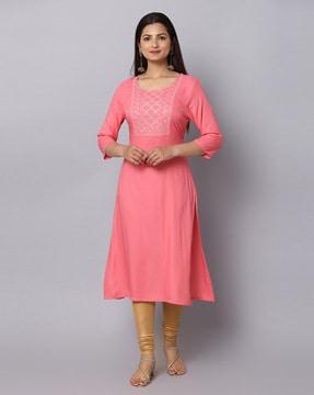 embroidery long kurta