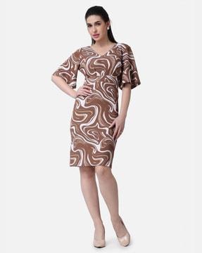 printed bodycon dress