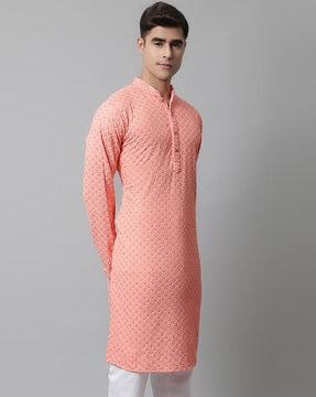 embroidered long kurta