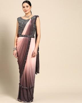 embellished woven saree