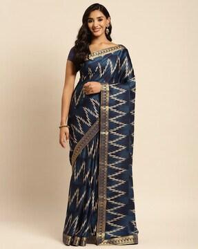 chevron pattern saree