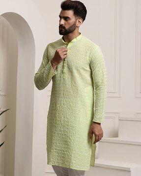 embroidered cotton kurta