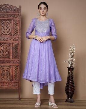 embroidery anarkali kurta