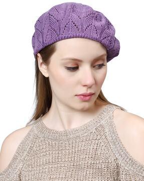 knitted beret cap