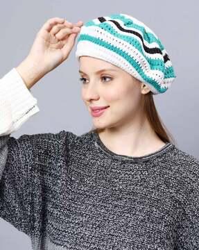 knitted beret cap