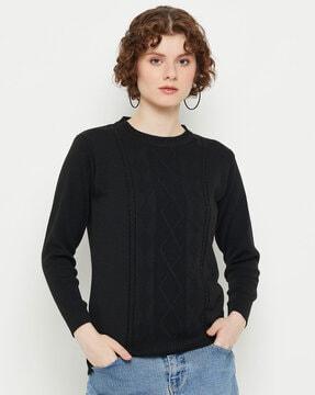 textured pullover sweater