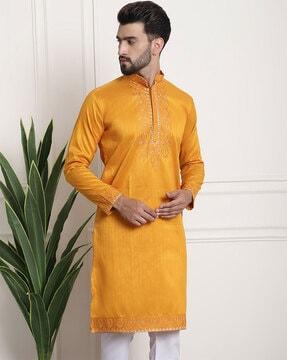 embroidered long kurta