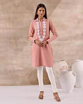 lace straight kurti