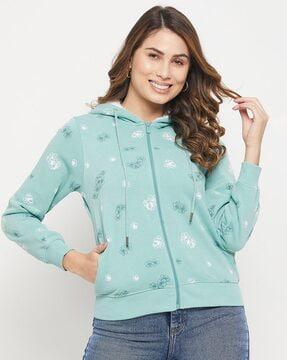 floral print hoodie