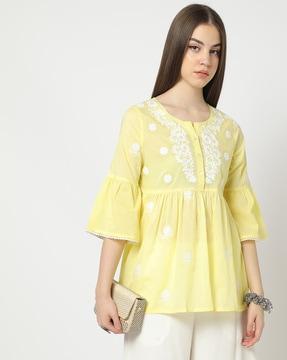 floral embroidered tunic