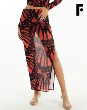 printed pencil skirt