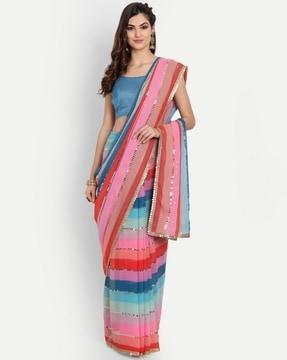 embellished georgette saree