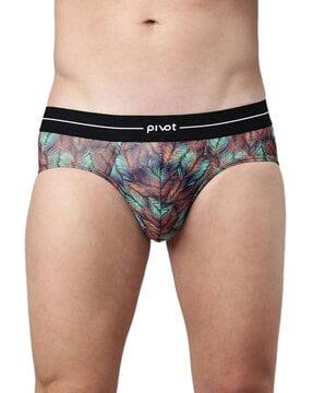 leaf print briefs