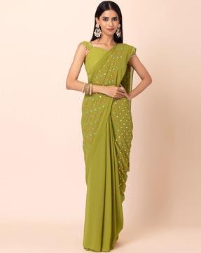 women embroidered saree