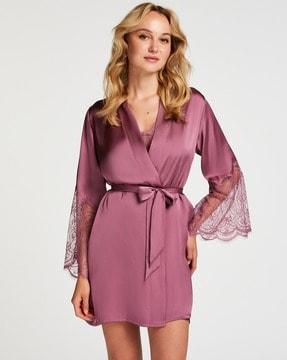 satin lace kimono