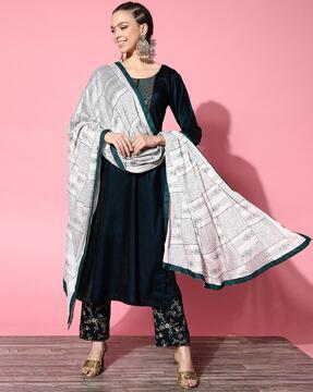 stripes dupatta