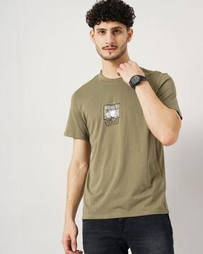 graphic regular fit t-shirt with crew neck