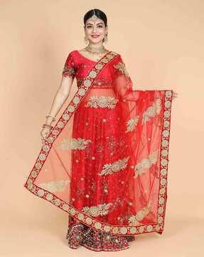 women embroidered dupatta