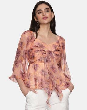 women printed top