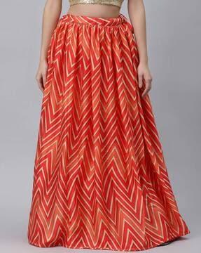 chevrons flared skirt