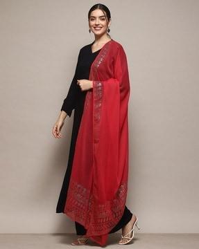 women embellished dupatta