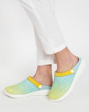 ombre colourblock clogs