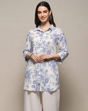 women floral print a-line kurti