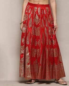 women printed ghagra