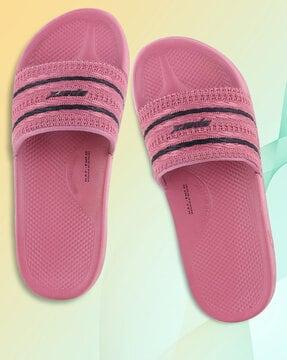 women patterned slides