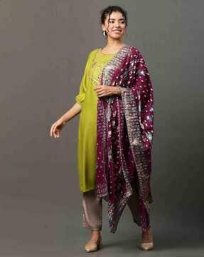 women printed cotton dupatta