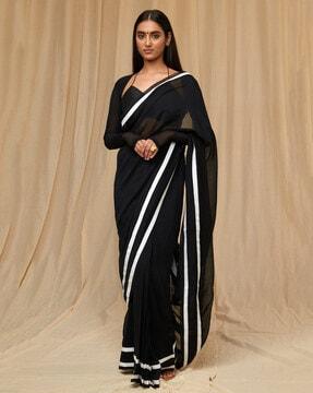 striped saree