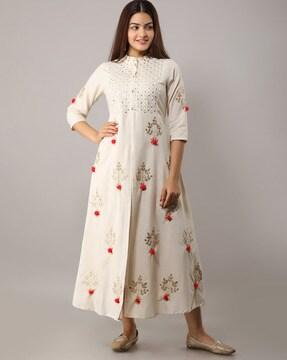 embellished straight kurta