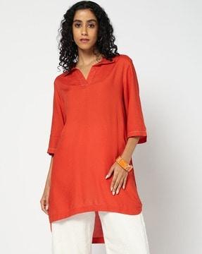 women collared tunic