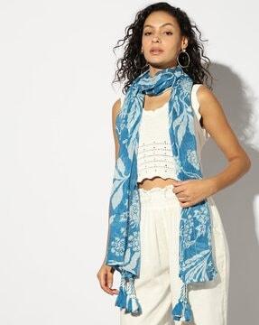 tropical printed scarf